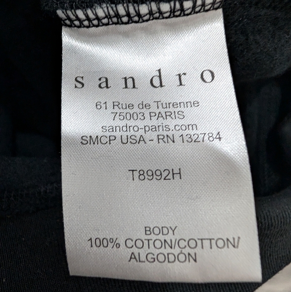 Sandro Paris Jewel Embellished Sweatshirt Size Small - Picture 5 of 5